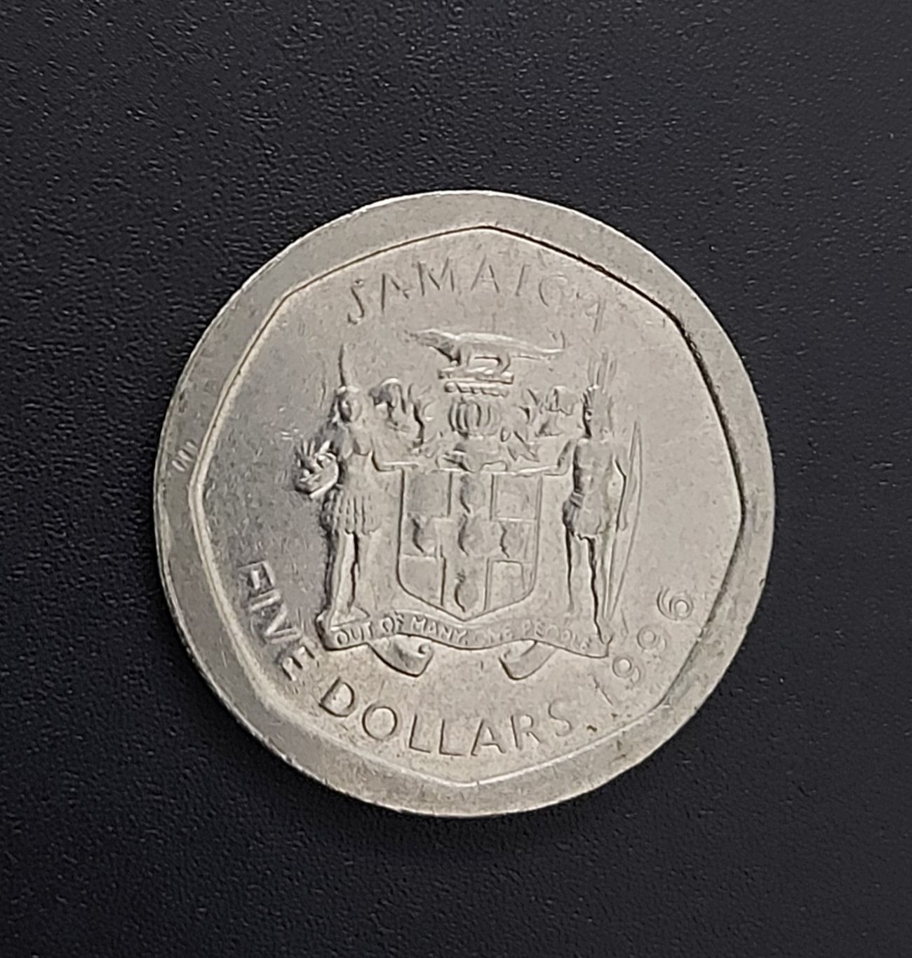 JAMAICA- 5 DOLLARS-1996