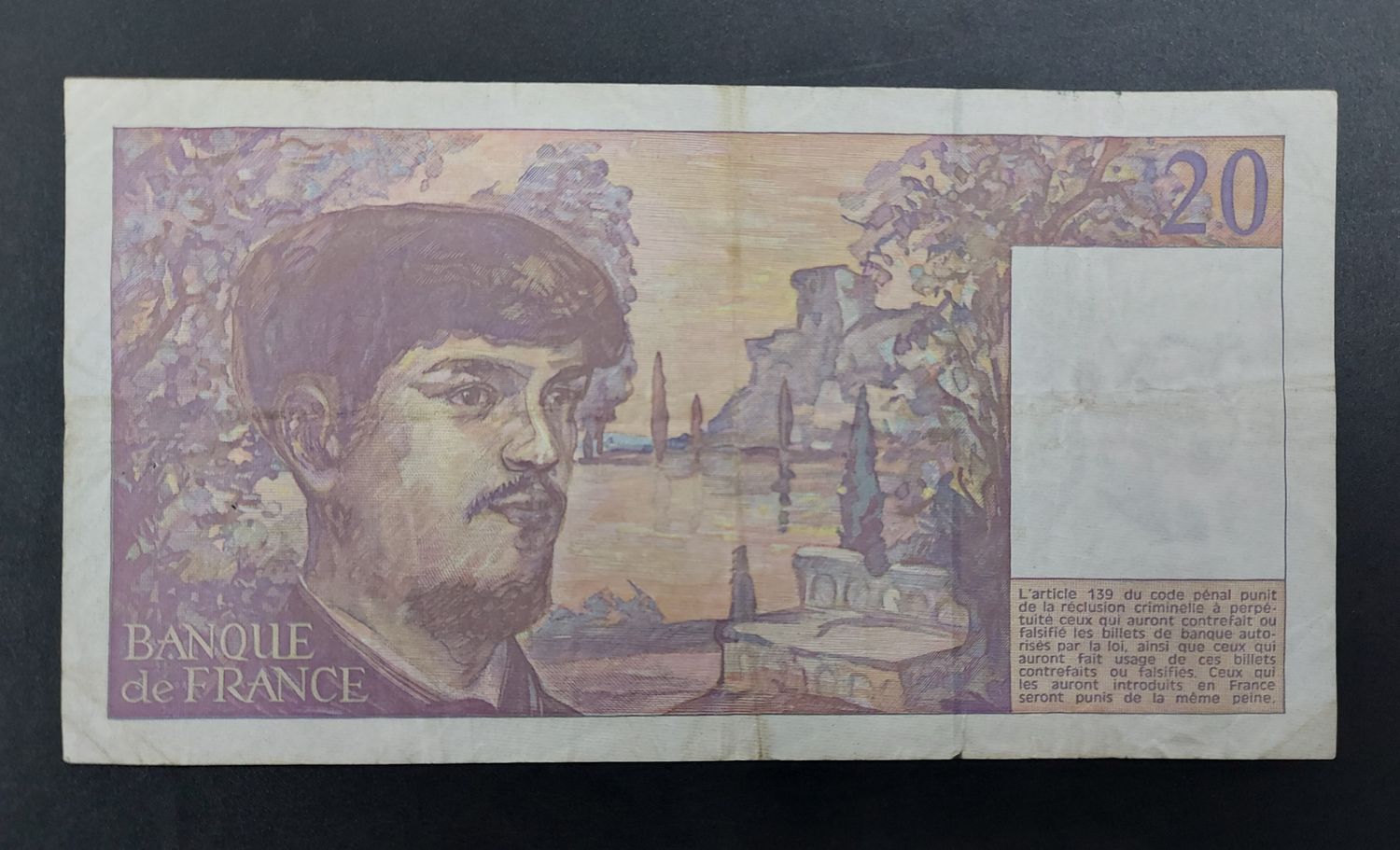 FRANCE 20 FRANCS RARE NOTE