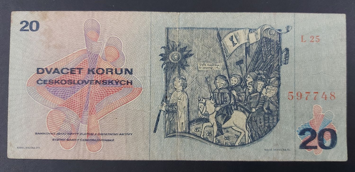 CZECHOSLOVAKIA-20 KORUN 1970