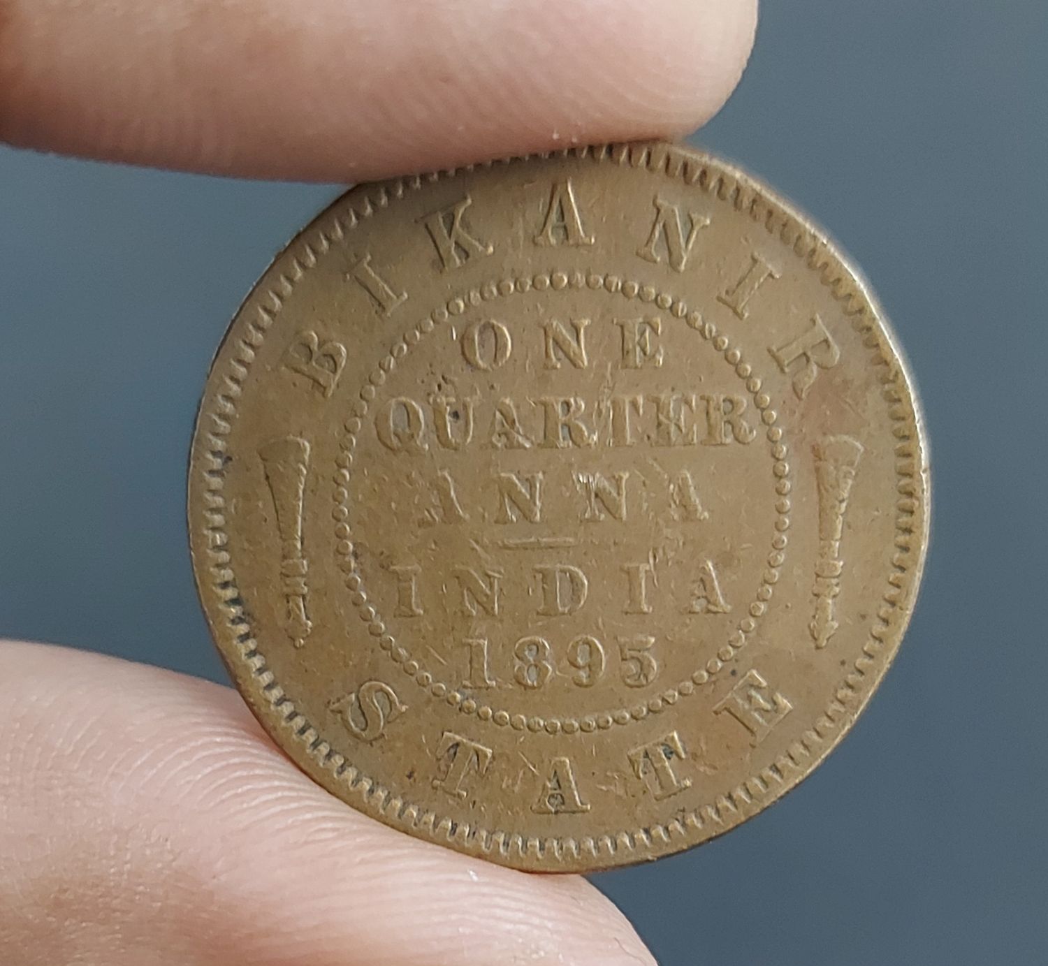 BIKANIR STATE-QUARTER ANNA-1895