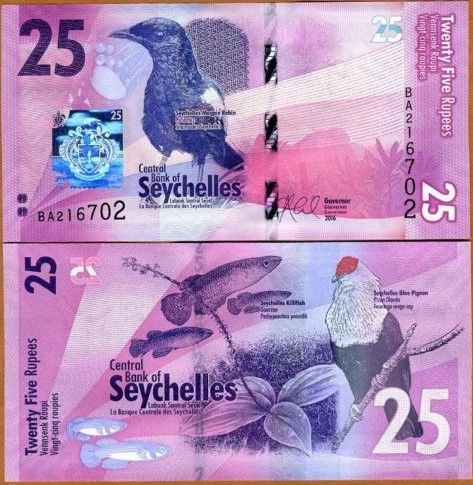 SEYCHELLES 25 RUPEES UNC