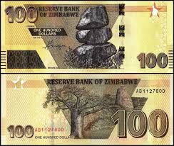 ZIMBABWE 100 DOLLARS UNC