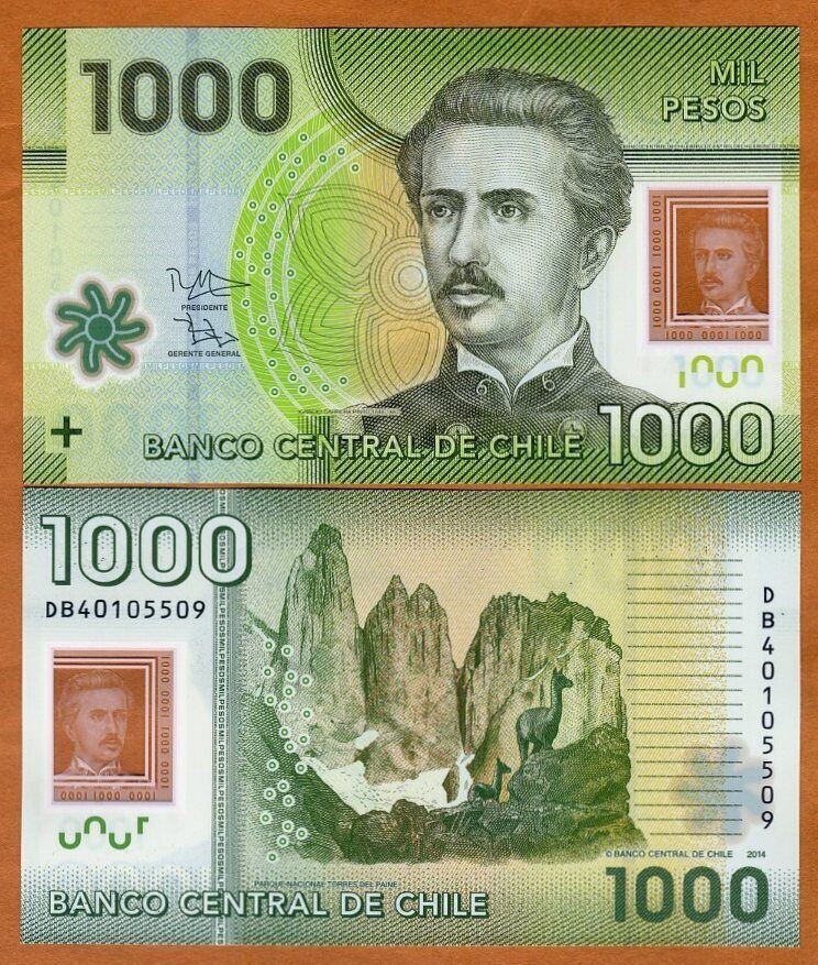 CHILE 1000 PESOS POLYMER UNC