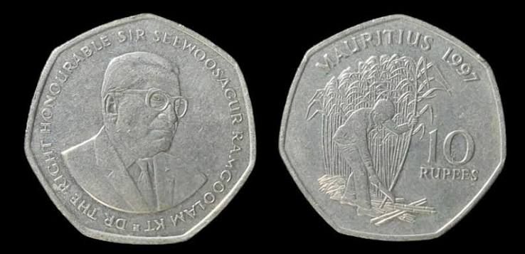 MAURITIUS 10 RUPEES -1997