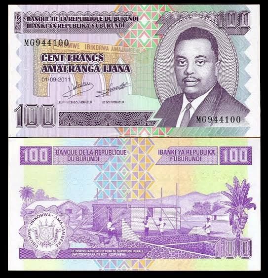 BURUNDI 100 FRANCS-UNC