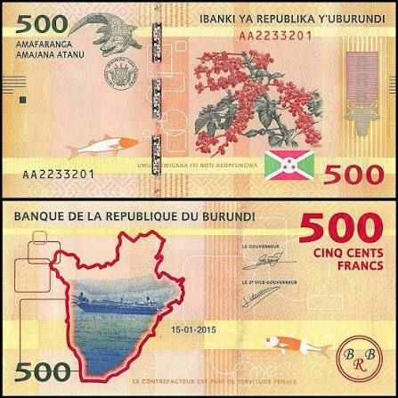 BURUNDI-500 FRANCS-2018-UNC