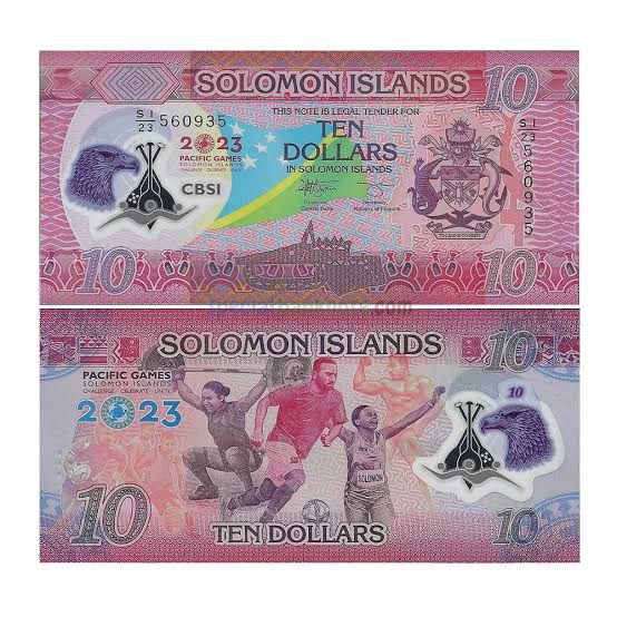 SOLOMON ISLANDS-10 DOLLAR-COMMEMORATIVE ISSUE-2023 PACIFIC GAMES-UNC