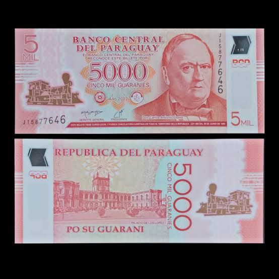 PARAGUAY-5000 GURANIES-POLYMER UNC