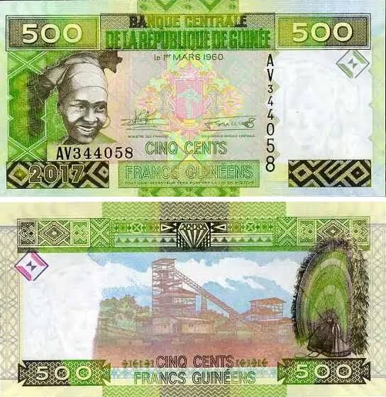 GUINEA-500 FRANCS-2017 UNC