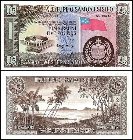 WESTERN SAMOA-5 POUNDS UNC