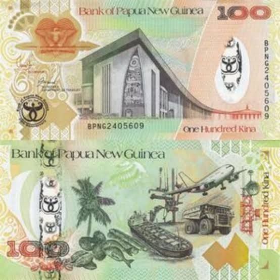 PAPUA NEW GUINEA-100 KINA-HYBRID UNC NOTE-2008 ISSUE-35TH ANNIVERSARY OF BANK OF PNG