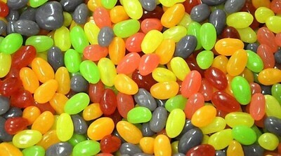 Our Evans Candy original favorite Pectin Fruit Jelly Bean - the Teenie Beanie American Medley Jelly Beans - 1 lb.