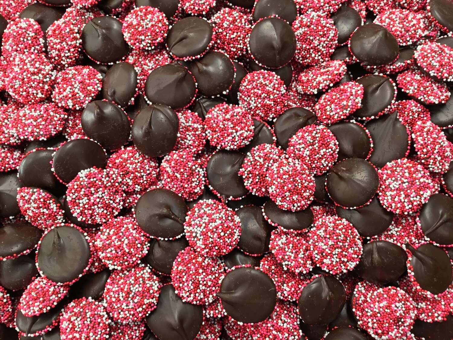 Valentine Nonpareils - 1 lb. - Red, White, & Pink