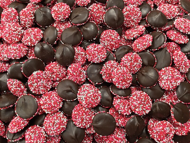 Valentine Nonpareils - 1 lb. - Red, White, & Pink