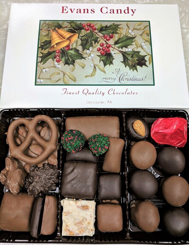 Assorted Chocolates - 2 lb. Box - Merry Christmas