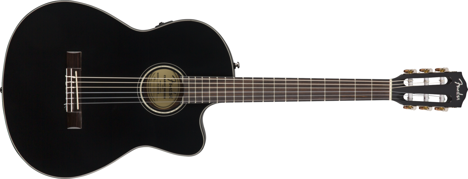 CN-140SCE Electroacústica Nylon Negra y Natural w/case