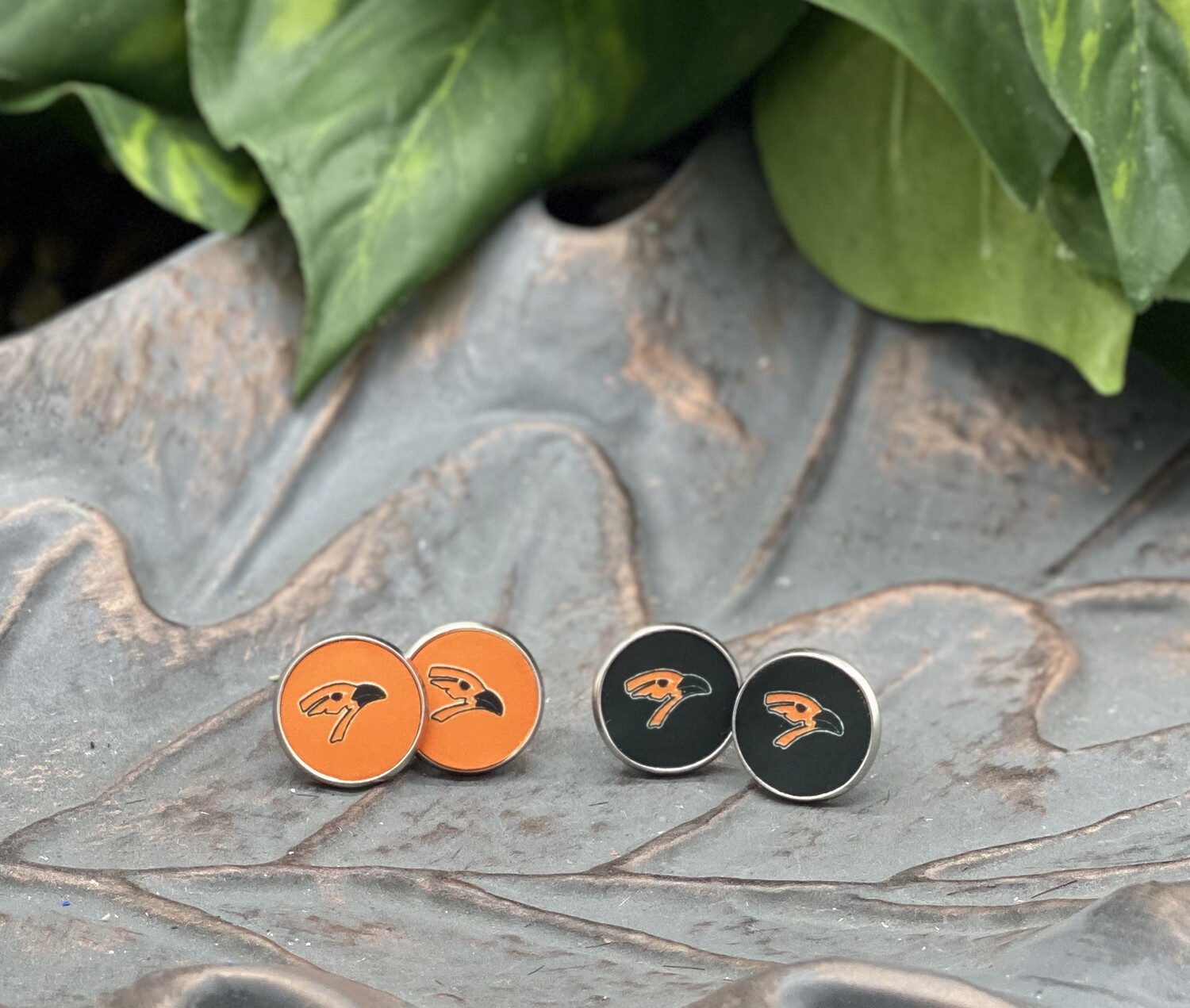 AUGUSTA ORIOLE STUD EARRINGS - 14mm