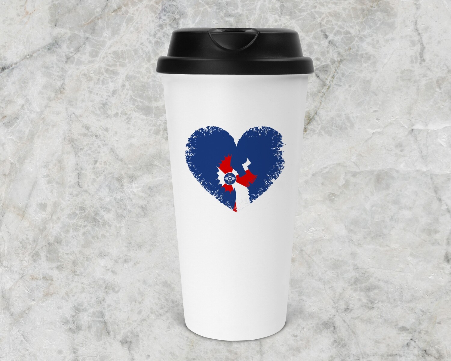 WICHITA FLAG HEART KEEPER TUMBLER