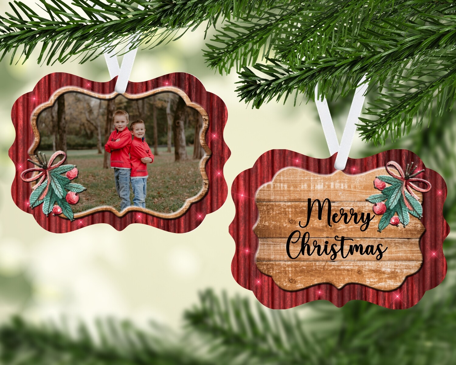 Mistletoe Photo Ornament