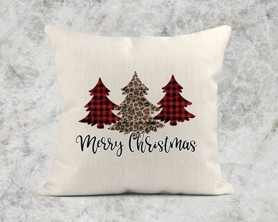 MERRY CHRISTMAS TREES PILLOW