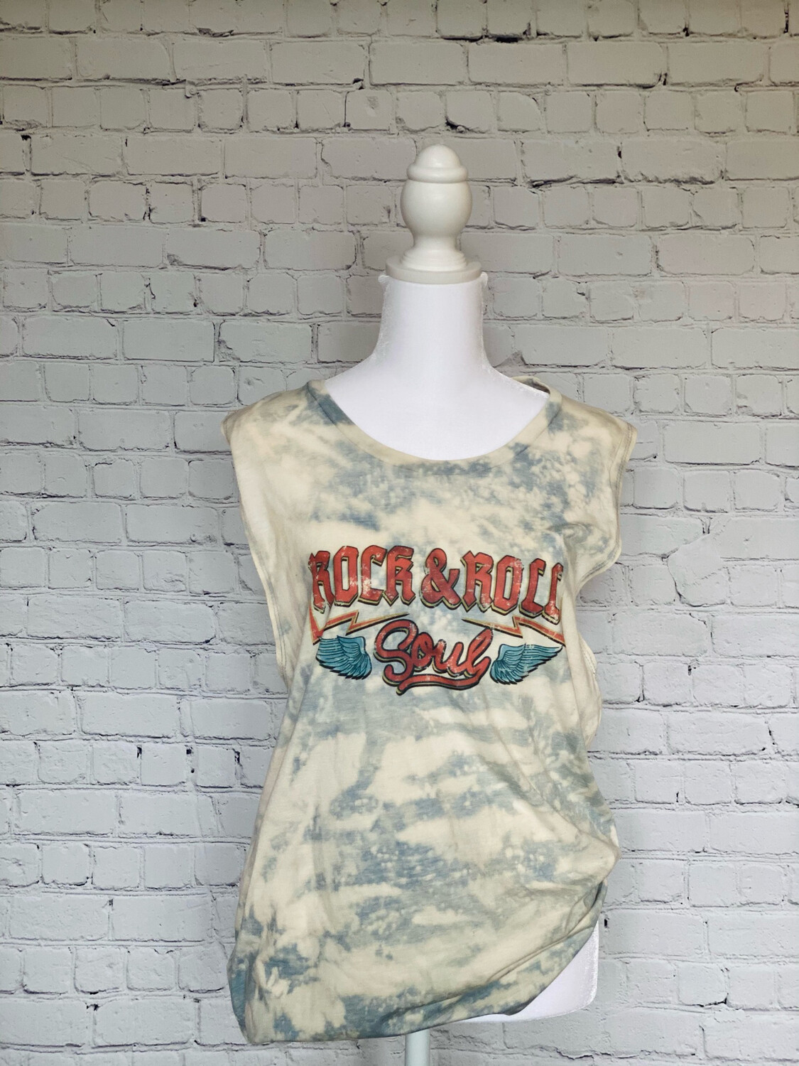 Rock & Roll Muscle Bleached Tank