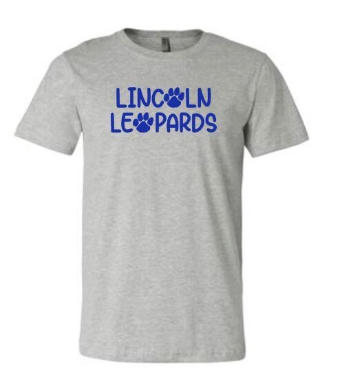 LINCOLN LEOPARDS WITH PAWS T-SHIRT