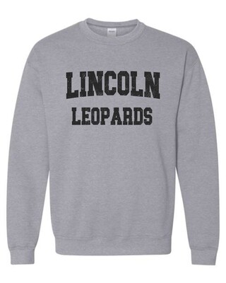 DISTRESSED LINCOLN LEOPARDS SWEATSHIRT