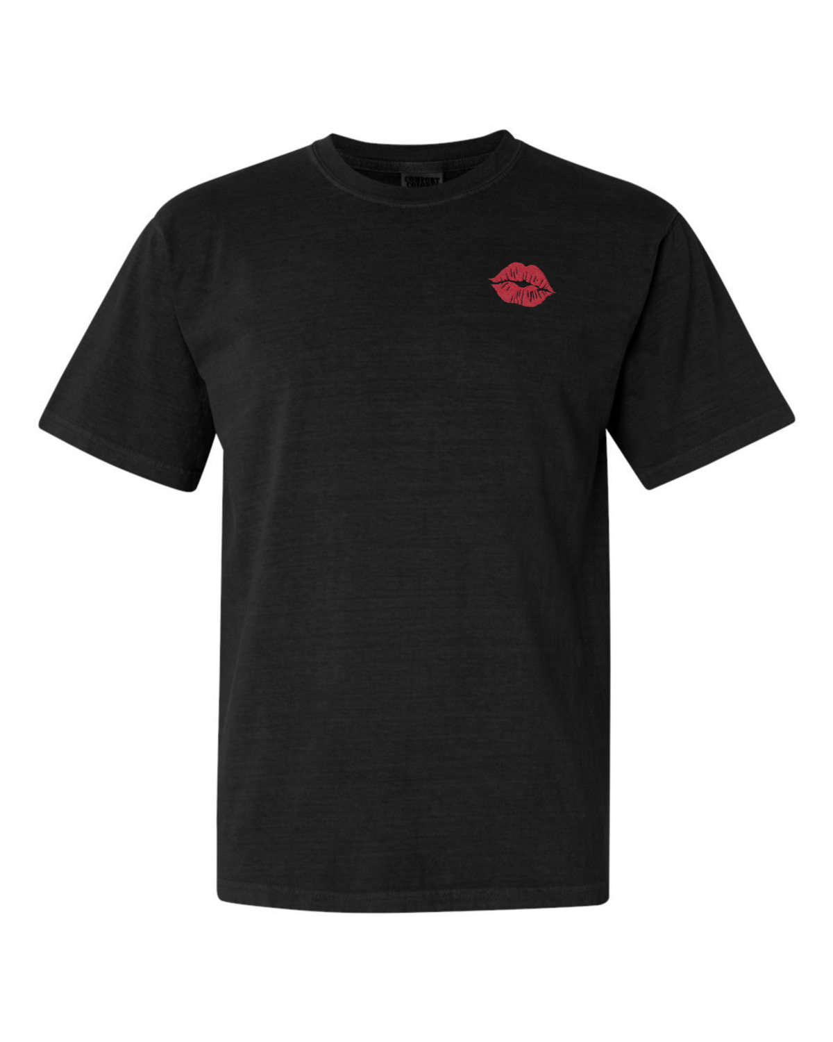 EMBROIDERED KISS T-SHIRT