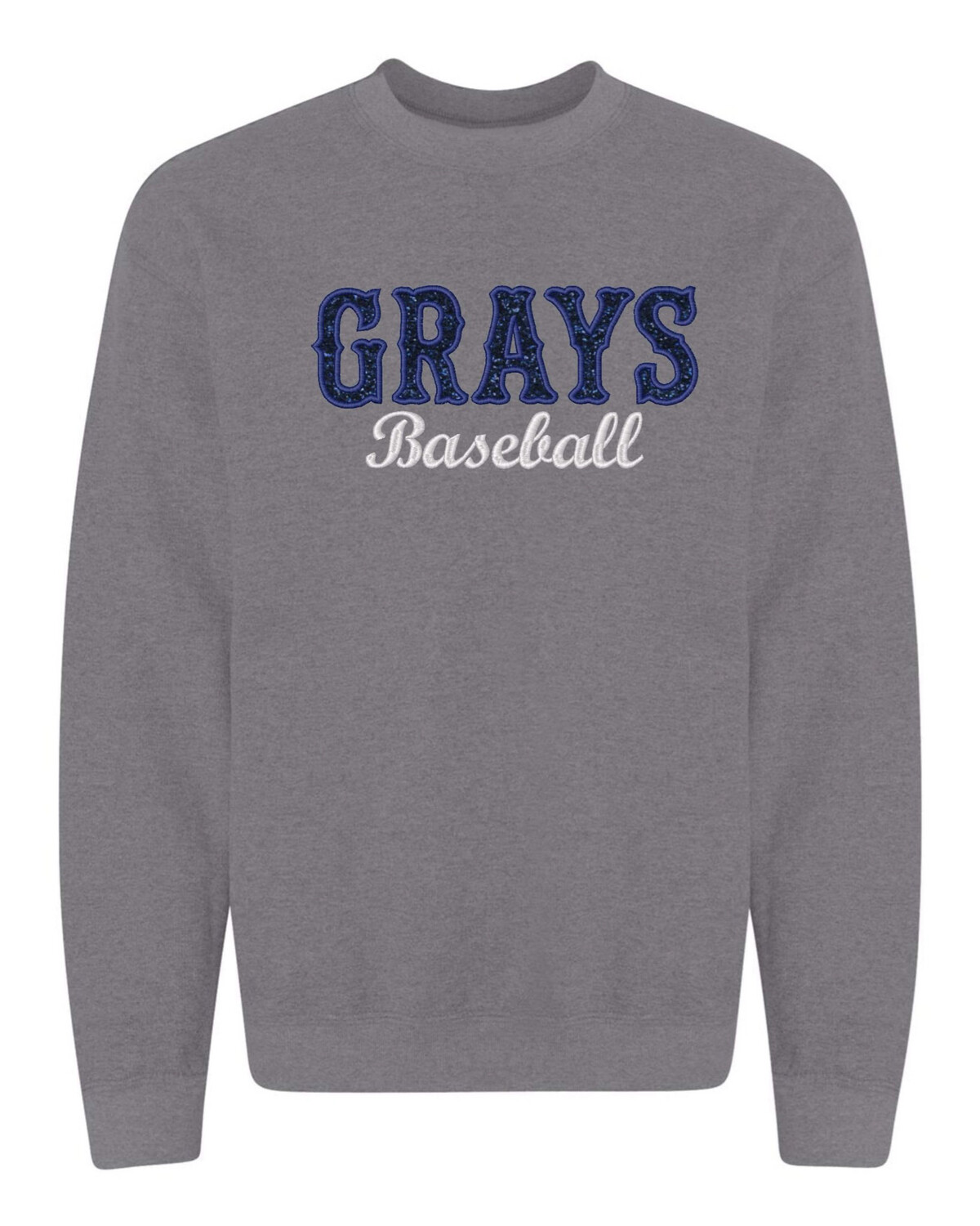 EMBROIDERED GLITTER BRONCOS SWEATSHIRT