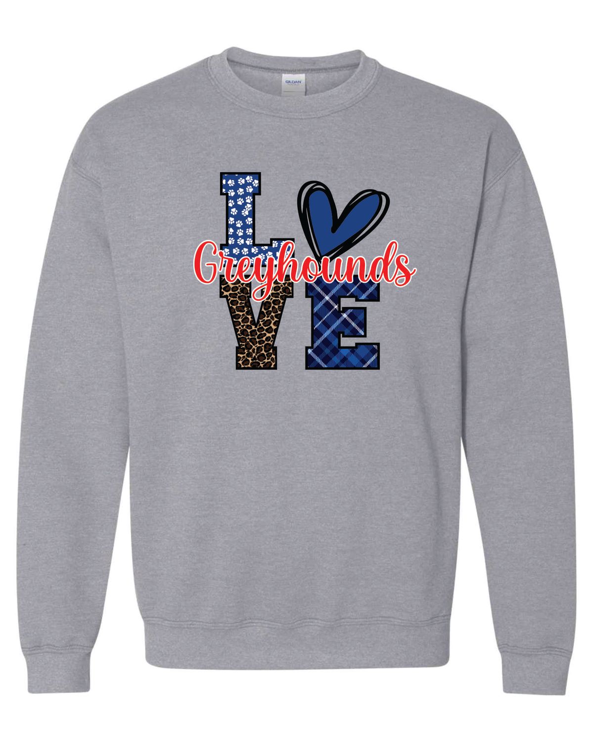 LOVE GREYHOUNDS CREWNECK/HOODED SWEATSHIRT