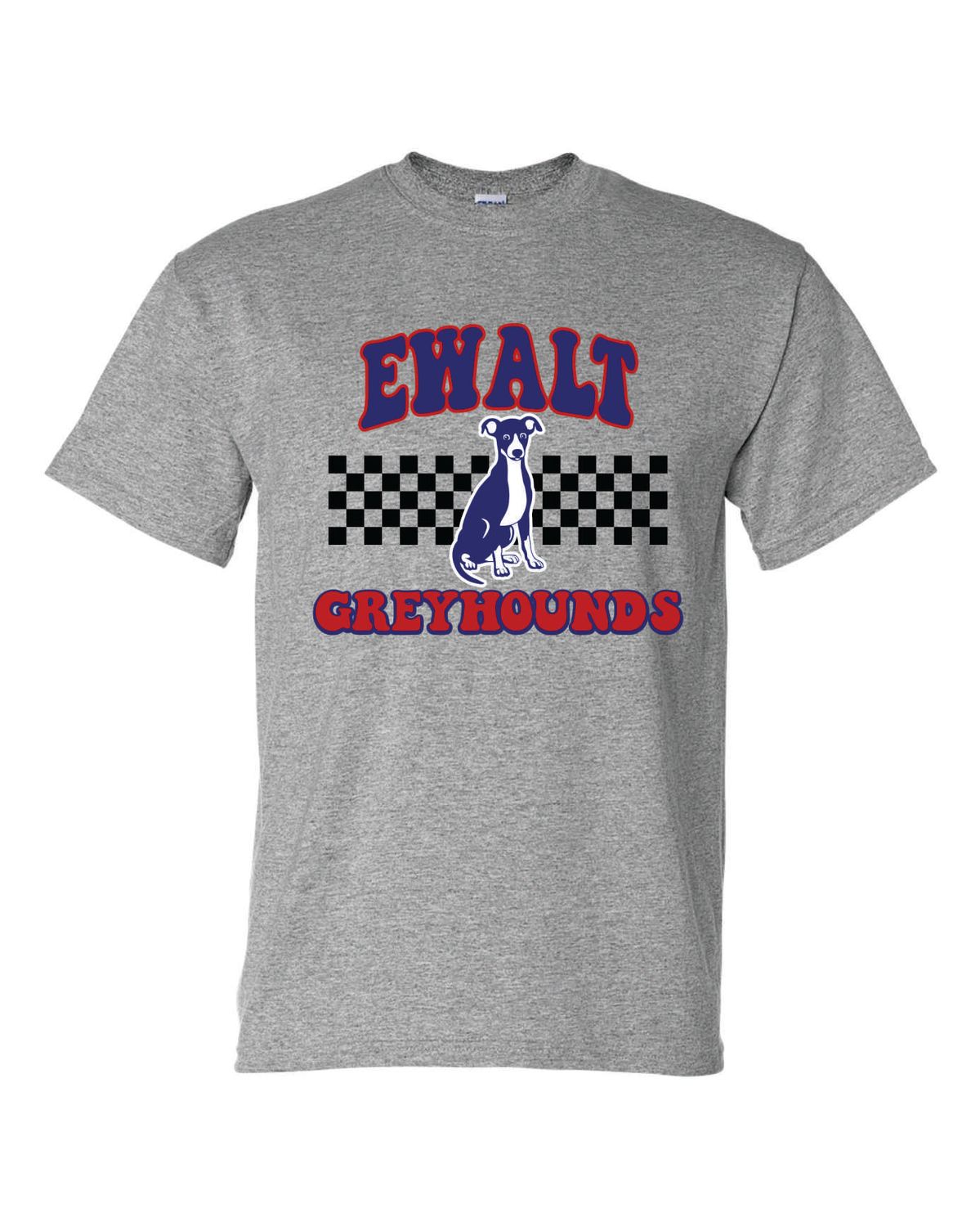 CHECKERED GREYHOUNDS SHORT/LONG SLEEVE TEE