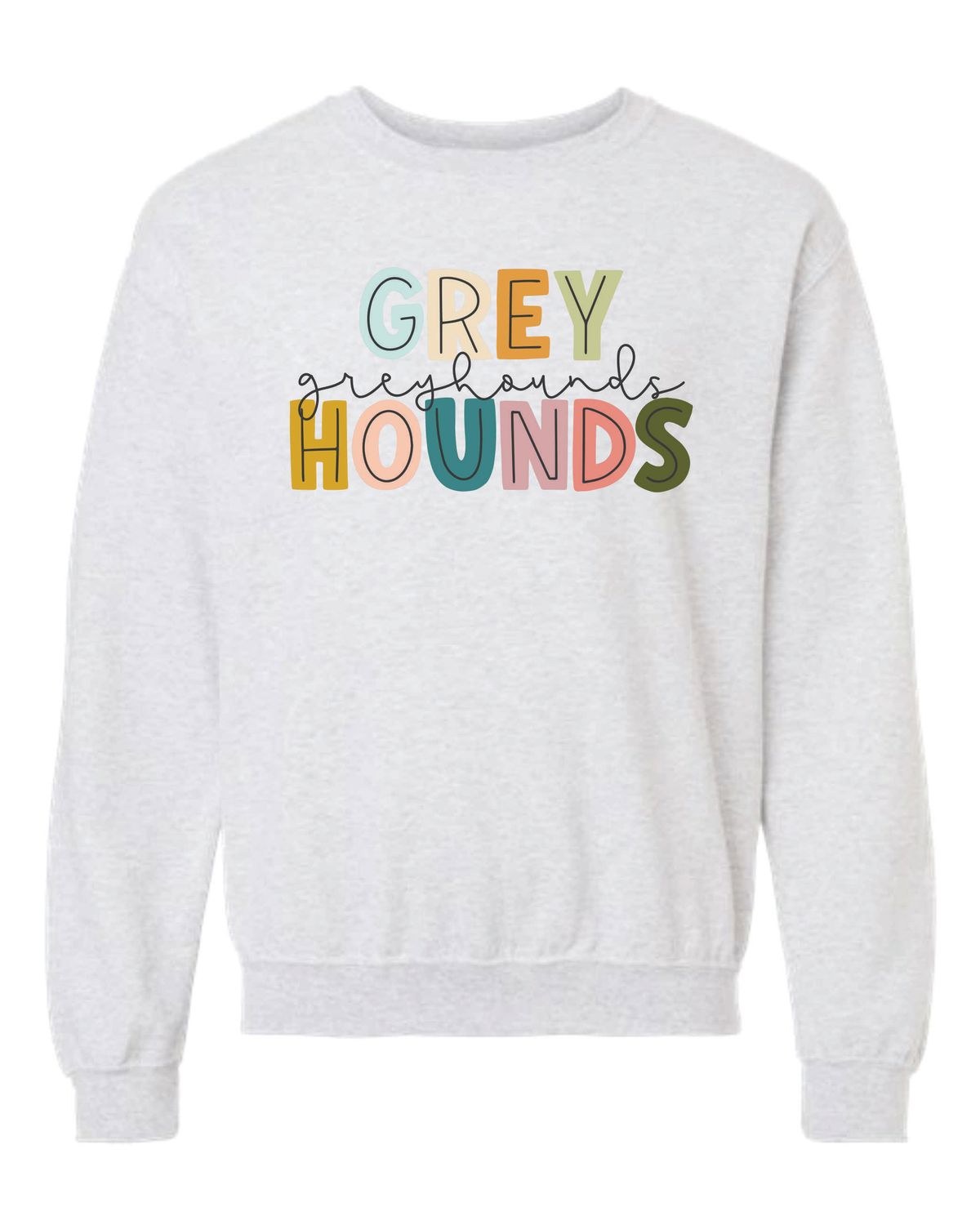 COLORFUL GREYHOUNDS CREWNECK/HOODED SWEATSHIRT