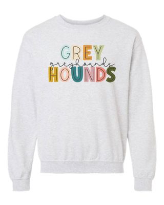 COLORFUL GREYHOUNDS CREWNECK/HOODED SWEATSHIRT