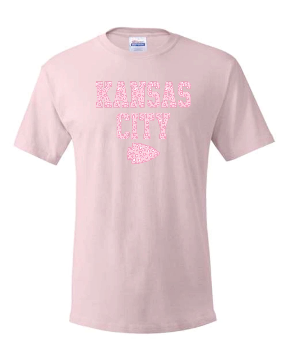 PINK LEOPARD KC T-SHIRT, STYLE: T-SHIRT