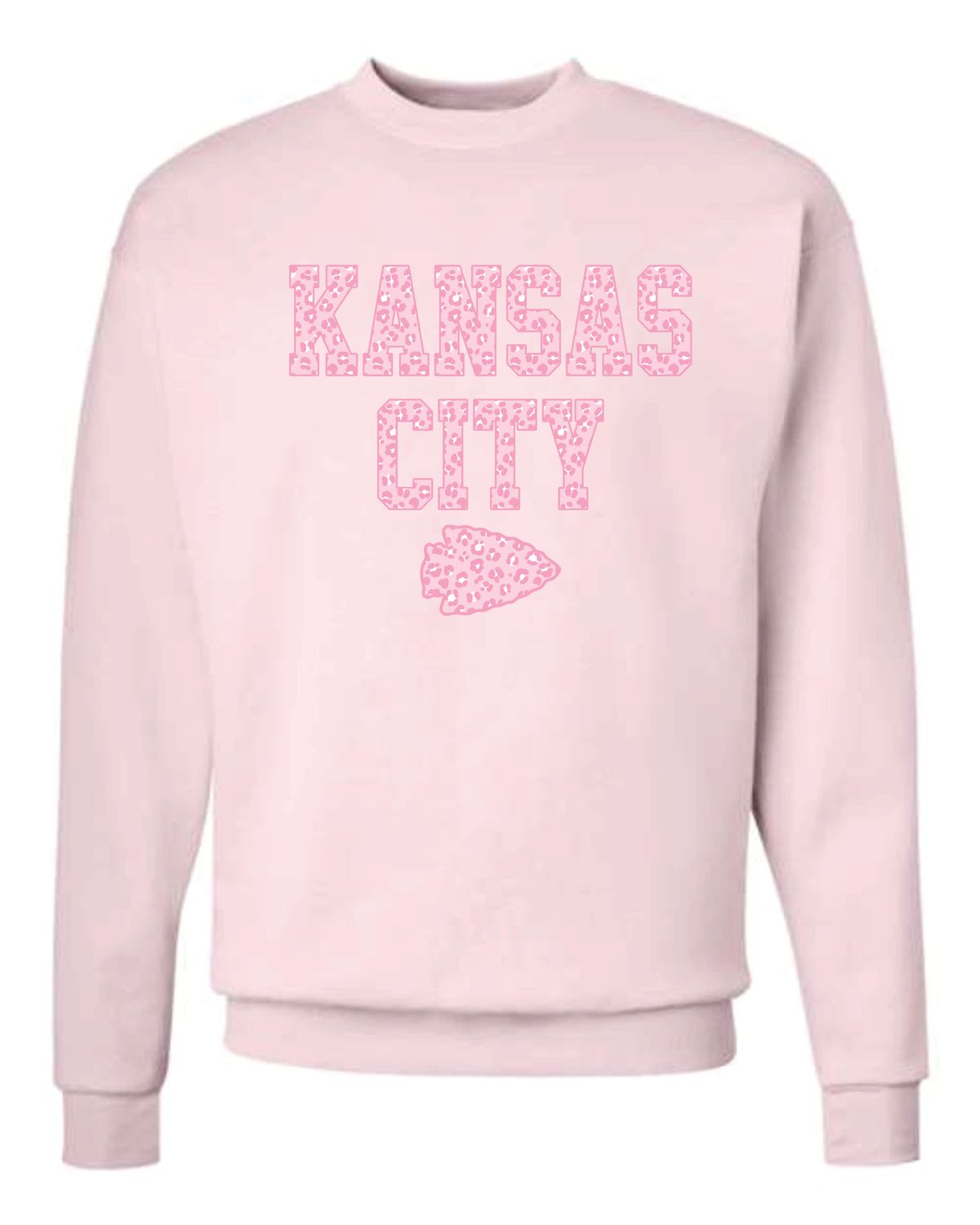 PINK LEOPARD KC SWEATSHIRT