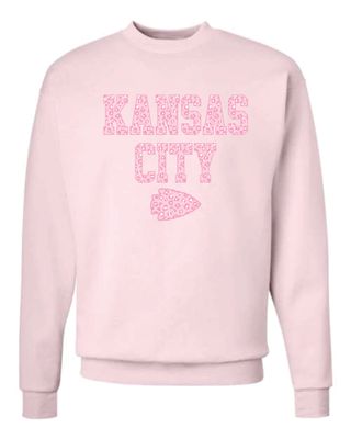 PINK LEOPARD KC SWEATSHIRT