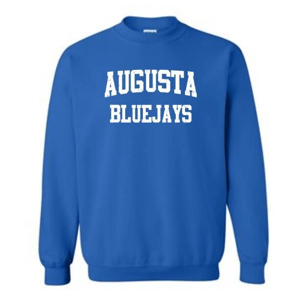 DISTRESSED AUGUSTA BLUEJAYS CREWNECK SWEATSHIRT