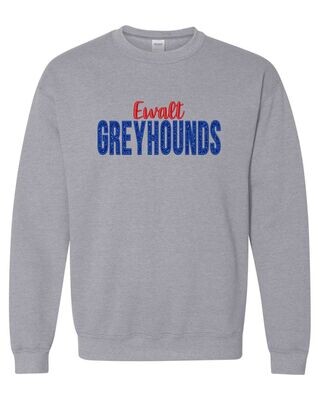 EMBROIDERED GLITTER EWALT GREYHOUNDS SWEATSHIRT