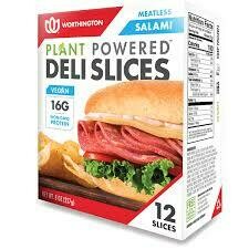 Worthington Meatless Salami Deli Slices 12 ea/box Worthington Meatless Salami Deli Slices 12 ea/box