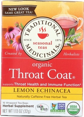 Traditional Medicinal Tea- Throat Coat Lemon Echinacea