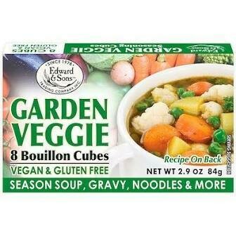 Edward & Sons Bouillon Cubes- Garden Veggie Low Sodium