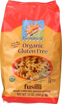 Bionaturae Organic Gluten Free Fusilli Pasta