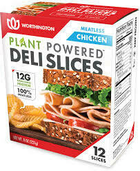 Worthington Meatless Chicken Deli Slices 12 ea/box Worthington Meatless Chicken Deli Slices 12 ea/box