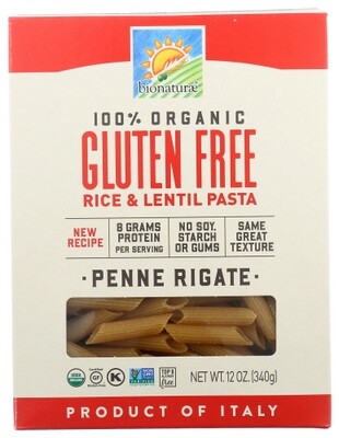 Bionaturae Organic Gluten Free Rice & Lentil Penne Pasta