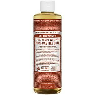 Dr. Bronner Pure Eucalyptus Hemp Liquid Soap 16 oz