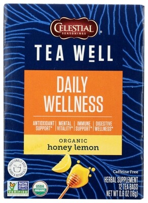 Celestial Seasonings TeaWell Organic Honey Lemon Tea 12 bags