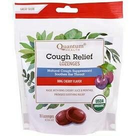 Quantum Health Cough Relief Lozenges Cherry Flavor 18 Count