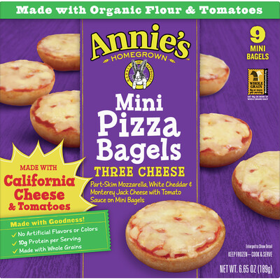 Annie's Home Grown Pizza Bagel Mini Cheese 9 ct.
