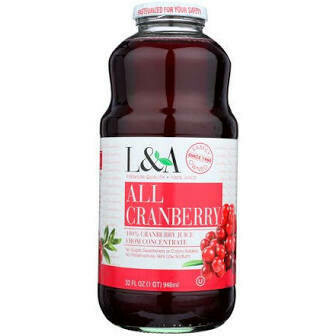L&A All Cranberry Juice 32 oz.