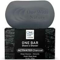 One Bar Activated Charcoal Shave &amp; Shower Bar 3.5oz